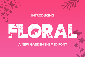 The Floral Font, a Sans Serif Font by Salt & Pepper Designs