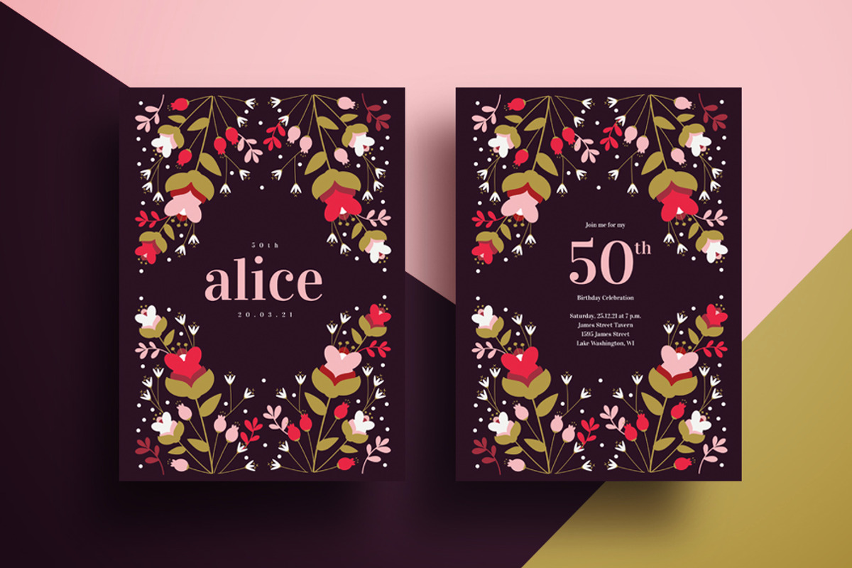 Madrid Floral Invitation, an Invitation Template by Werlang Paper (Photo 1 of 2)