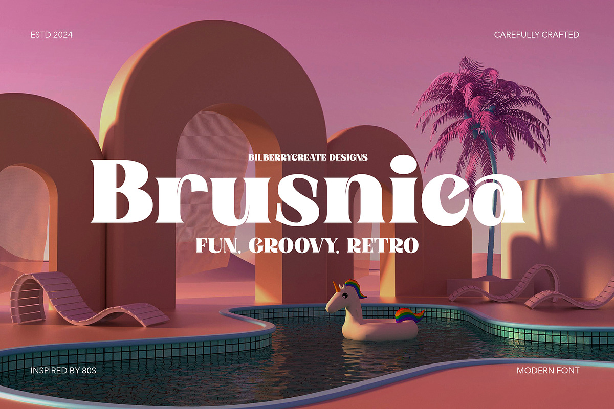 Brusnica - Retro Serif Font, a Serif Font by BilberryCreates (Photo 1 of 17)