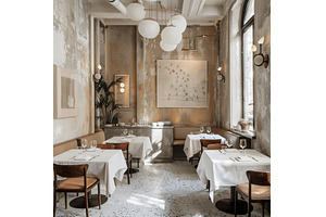 Elegant Restaurant Interior with, an Arts & Entertainment Photo by Lermont51