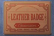 Leather Badge Photoshop Actions, an Action Add-On by Blacknull (Thumbnail 1 of 12)