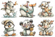 Watercolor Nursery Animals Clipart, an Illustration by Daily.Designs (Thumbnail 5 of 5)