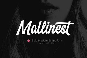 Mallinest - Modern Script, a Script Font by Olexstudio