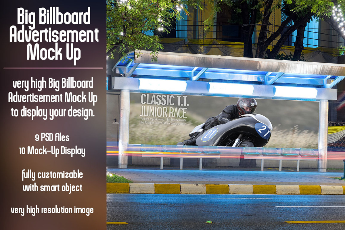 Big Billboard Advertisement Mock Up, an Advertising Mockup by Pixel Place (Photo 1 of 8)
