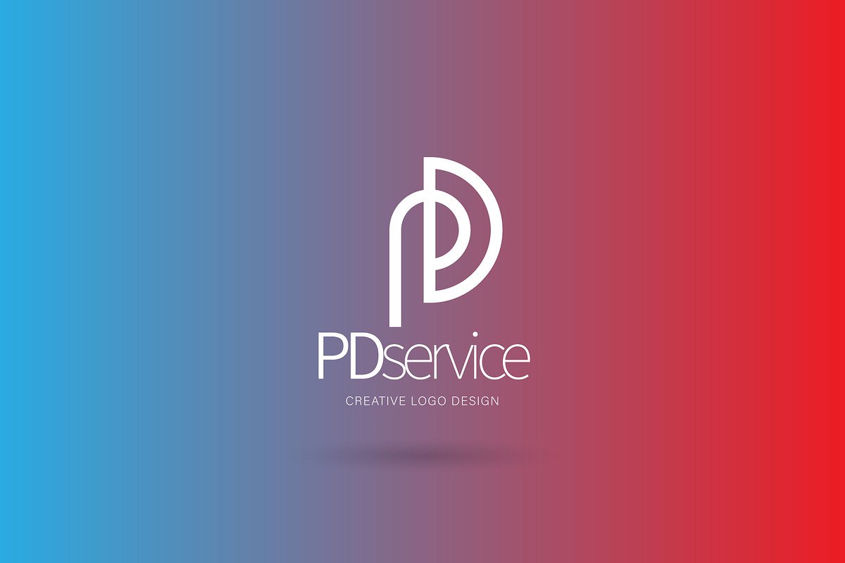 PD service logo, PD letter