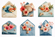 Whimsical Summer Envelope Clipart, an Illustration by DreamArtGraphic (Thumbnail 3 of 8)