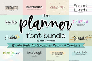 The Planner Font Bundle