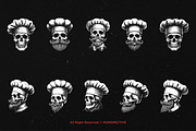 10 Bundle Dark Art Skull Chef Cook, an Illustration by Morspective (Thumbnail 6 of 7)
