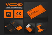 VOID Dark Stationery Mockup Bundle, a Product Mockup by Mocktopia (Thumbnail 1 of 8)