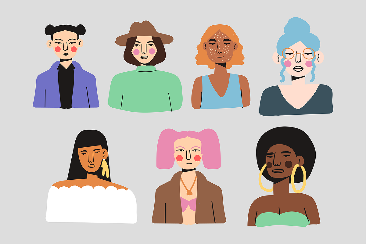 Women. Vector and raster graphics., a Person Illustration by Oliana Moroz (Photo 9 of 19)