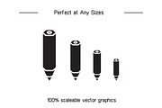 Pen and Pencil Glyph Icons, a Solid Icon by Designfour (Thumbnail 7 of 7)