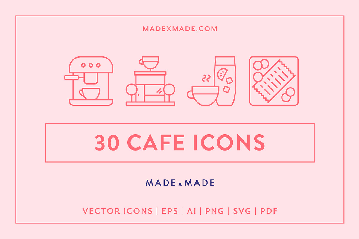 Cafe Line Icons, an Outline Icon by Made by Made (Photo 1 of 7)