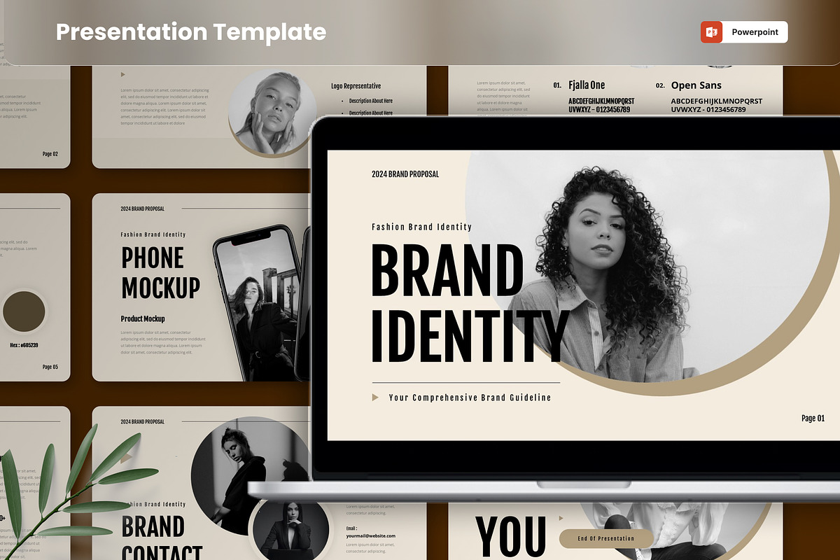 Brand Identity PowerPoint Template, a Presentation Template by MtvtdArt (Photo 1 of 6)
