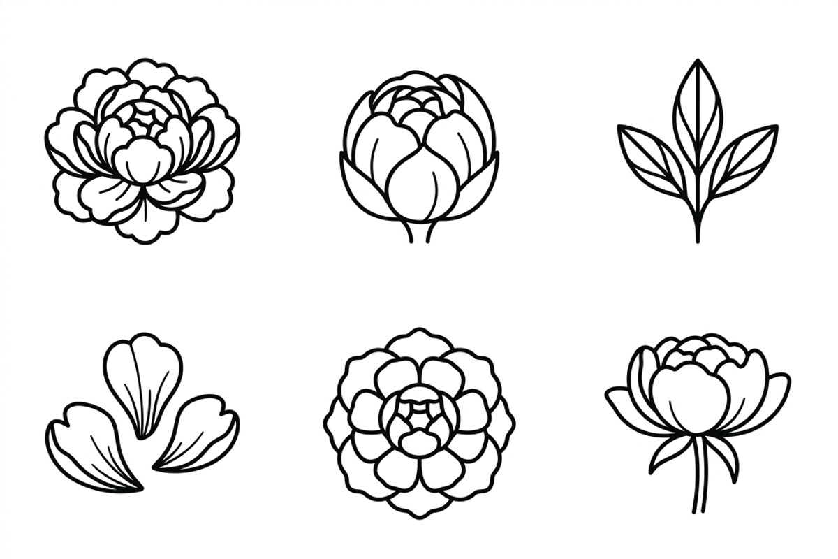 Bundles Set Floral Wedding Icons, an Outline Icon by adenpinkstore (Photo 37 of 44)