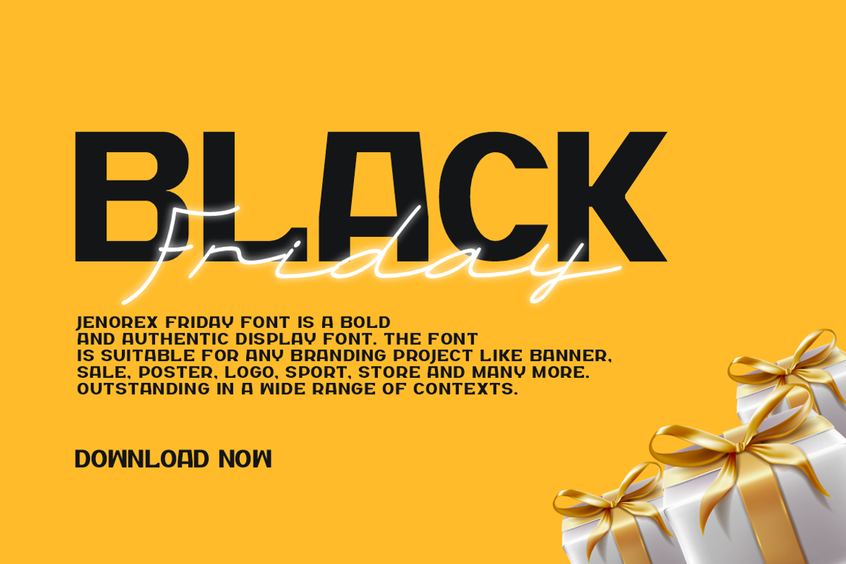 Jenorex Friday, a Sans Serif Font by QR Design Studio (Photo 2 of 8)