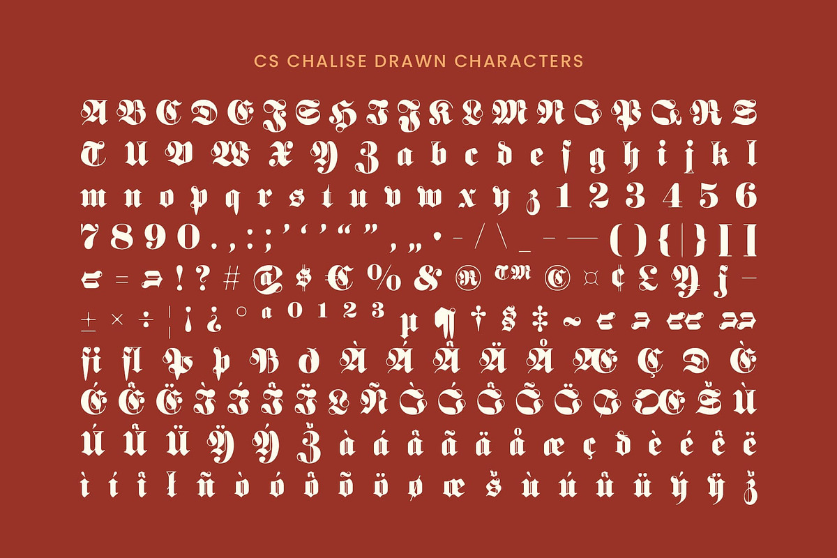 CS Chalise Drawn, a Blackletter Font by Craft Supply Co. (Photo 8 of 8)