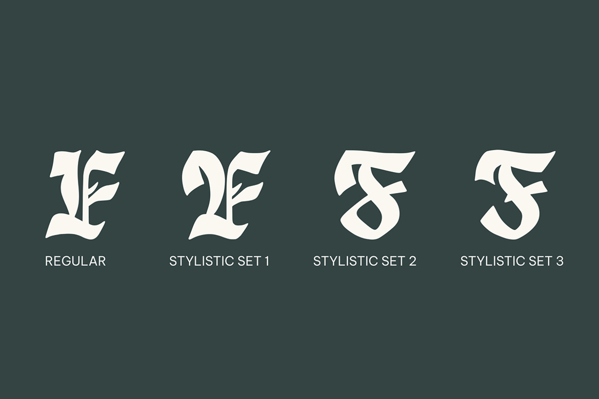 Firethron – Organic Blackletter Type, a Blackletter Font by Arendxstudio (Photo 2 of 9)