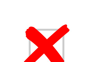 Cross sign or x mark icon. No symbol, a Solid Icon by motorama