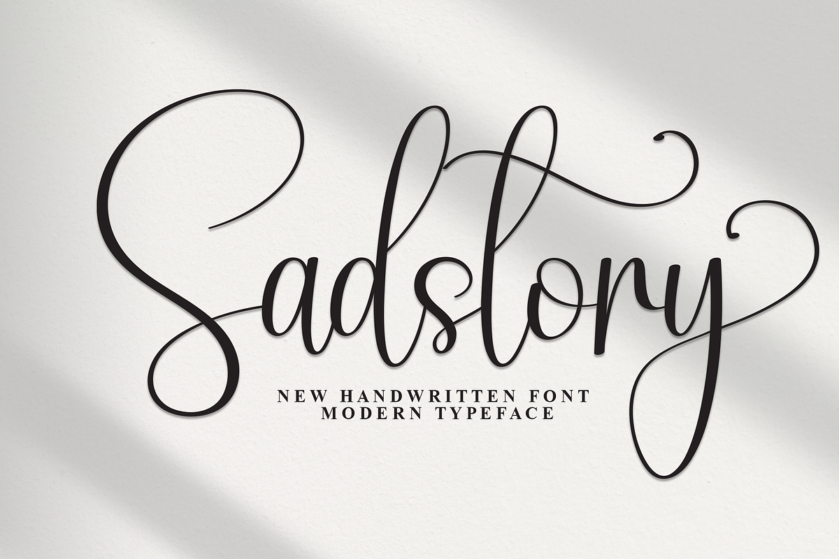 Sadstory | Script Font, a Handwritten Font by Scratchones (Photo 1 of 9)