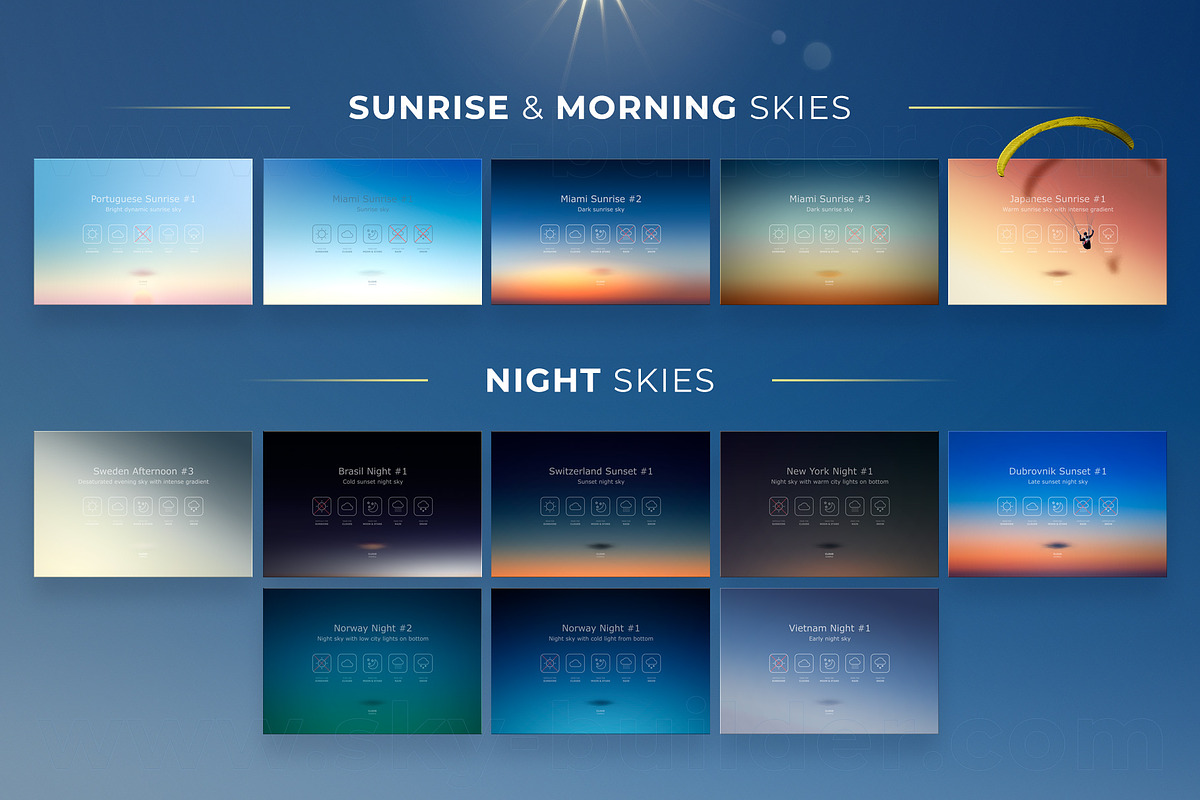 Sky Gradients Overlays for Photoshop, a Texture Graphic by FEINGOLD (Photo 4 of 14)