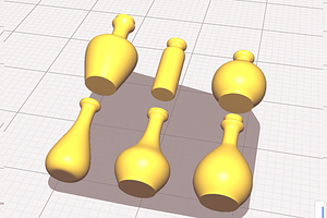 3D OBJ/STL Potion Bottles