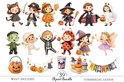 Cute Halloween Clipart, a Decorative Illustration by MockupWizard (Thumbnail 2 of 5)