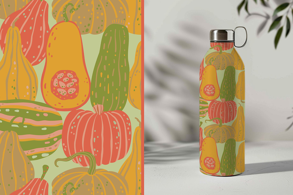 Autumn Pumpkins patterns & clipart, a Seasonal Illustration by Carpet Tapete Pretzel (Photo 10 of 11)