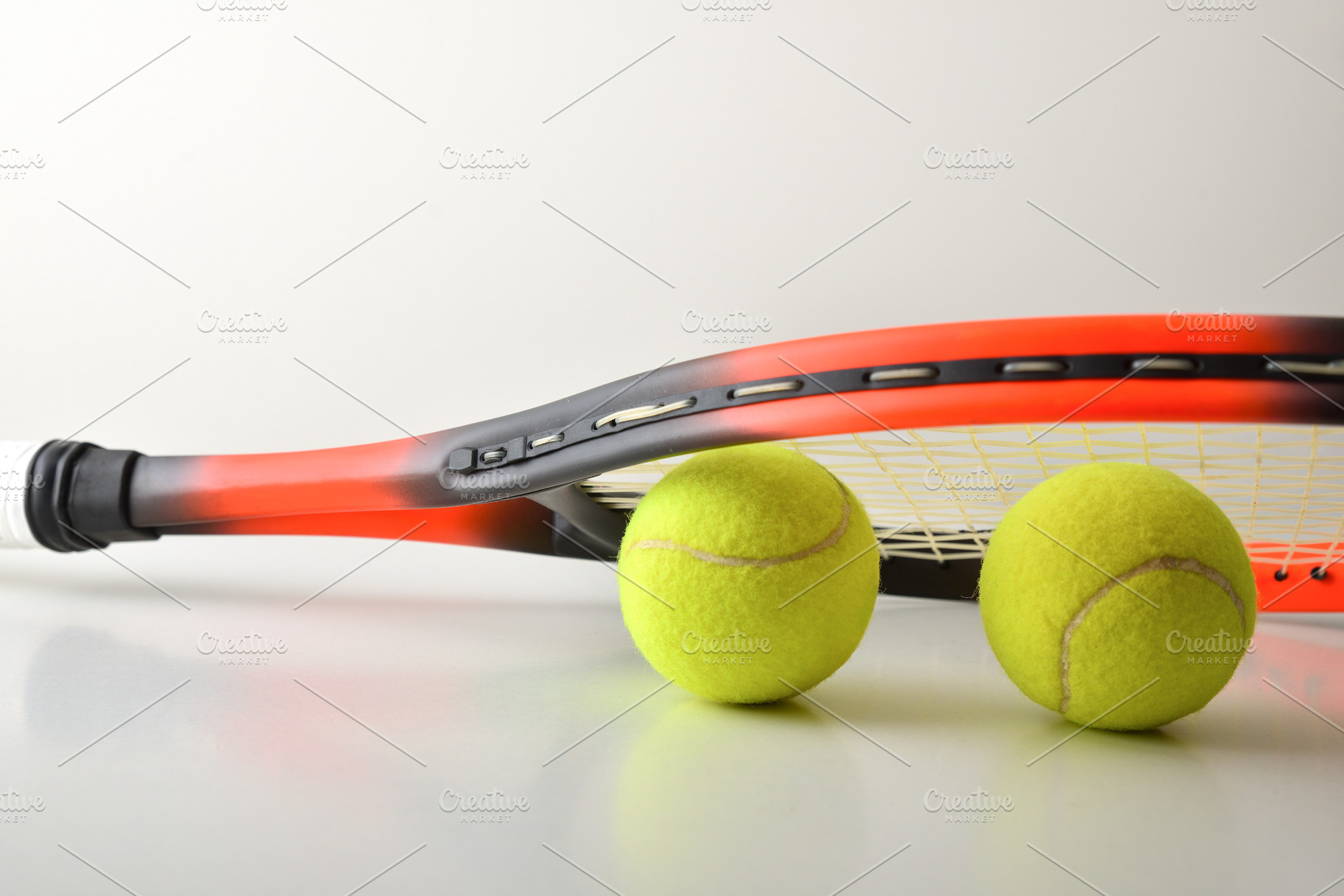 Tennis Rackets and Balls on a White Surface, a Sports & Recreation Photo by Davizro's Market