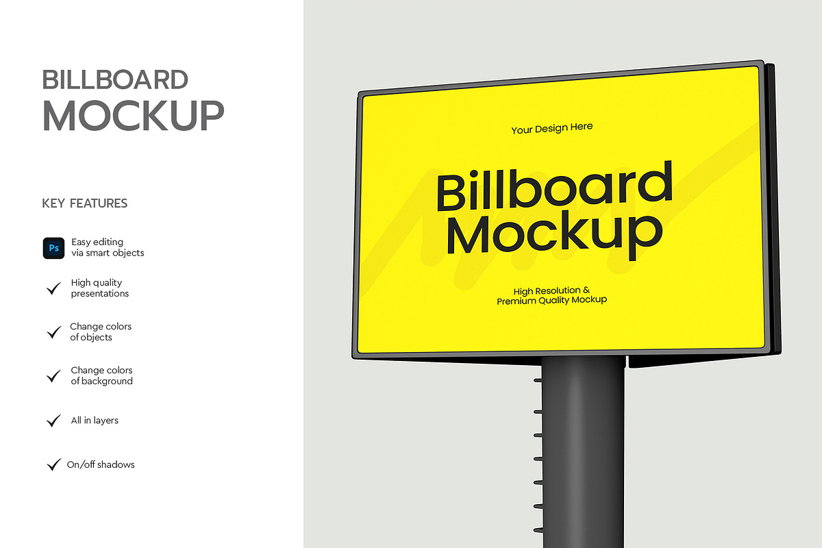 Street Advertising Billboard Mockup, an Advertising Mockup by graphypix (Photo 2 of 4)