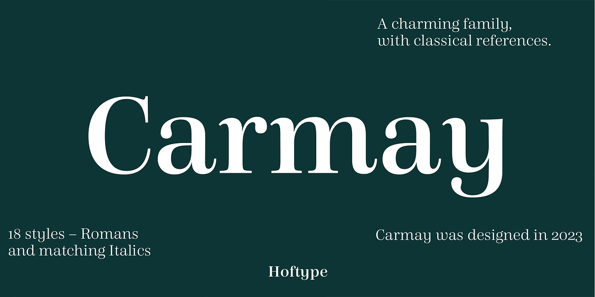 Carmay, a Serif Font by Hoftype (Photo 1 of 15)