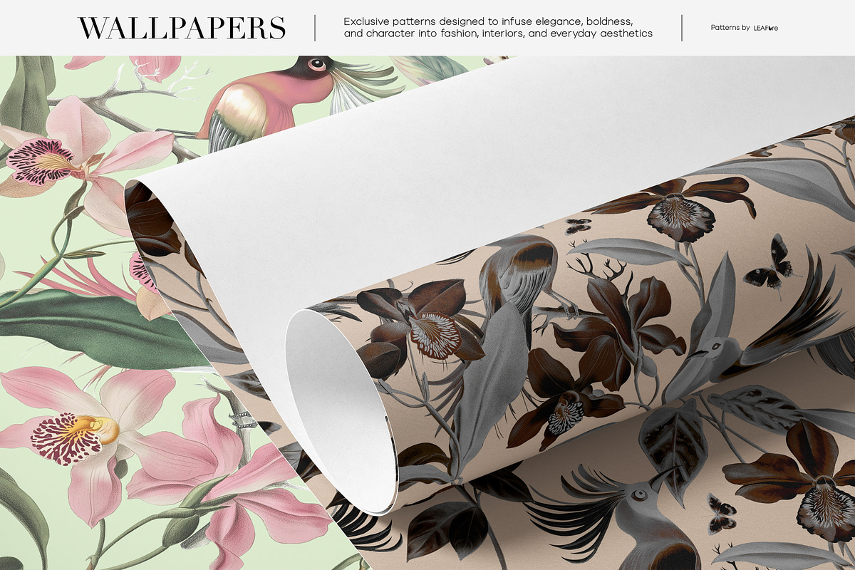 Elori Exotic Watercolor Patterns, a Pattern Graphic by LEAFure (Photo 8 of 10)