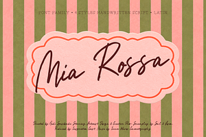 Mia Rossa - Handwritten Font Family, a Script Font by nadispasibenko