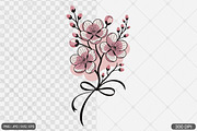Cherry Blossom SVG PNG Bundle, an Illustration by Actual Pixel (Thumbnail 21 of 33)