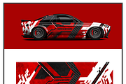Bold Racing Car Wrap Design, an Object Illustration by CarWrap design (Thumbnail 1 of 3)