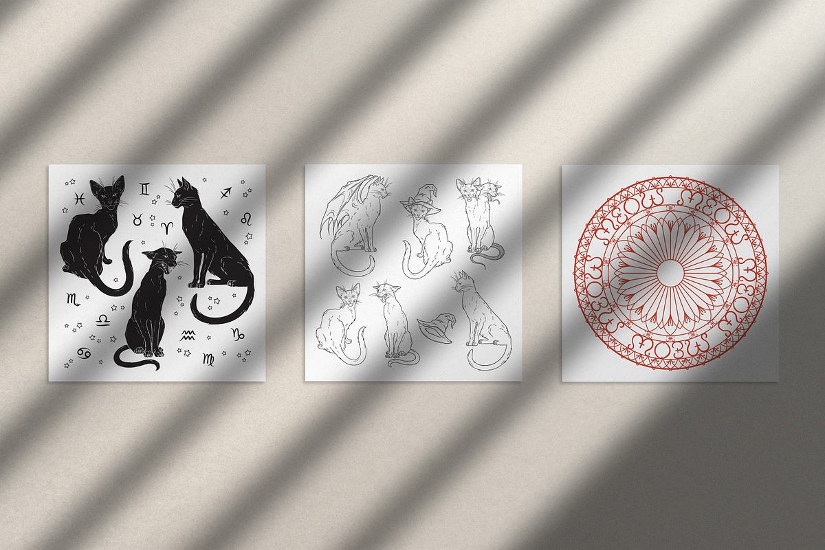 Black Magic Cats + Bonus, an Animal Illustration by Croisy (Photo 4 of 8)
