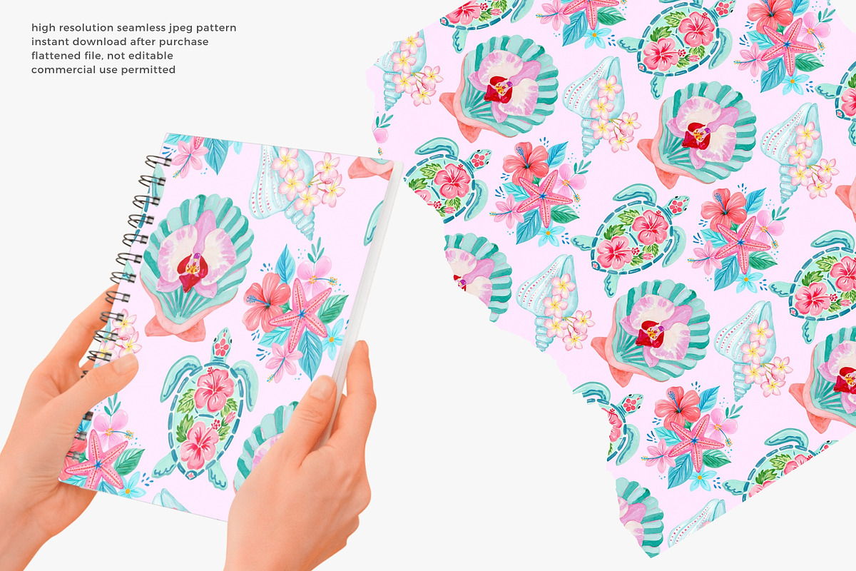 Coastal Coquette Seamless Pattern, a Pattern Graphic by Pink Studio Art (Photo 4 of 4)