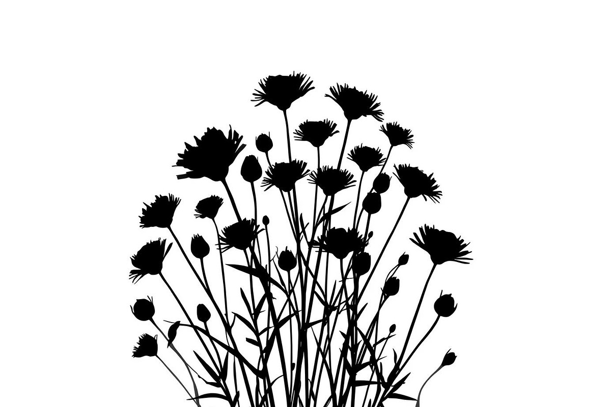 Wildflower Silhouette Vector Set, an Illustration by BIPLOB EXPERT (Photo 5 of 9)