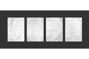 Crumpled paper sheets with wrinkles, a Texture Illustration by Frogella