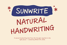 Sunwrite Natural Handwriting Font