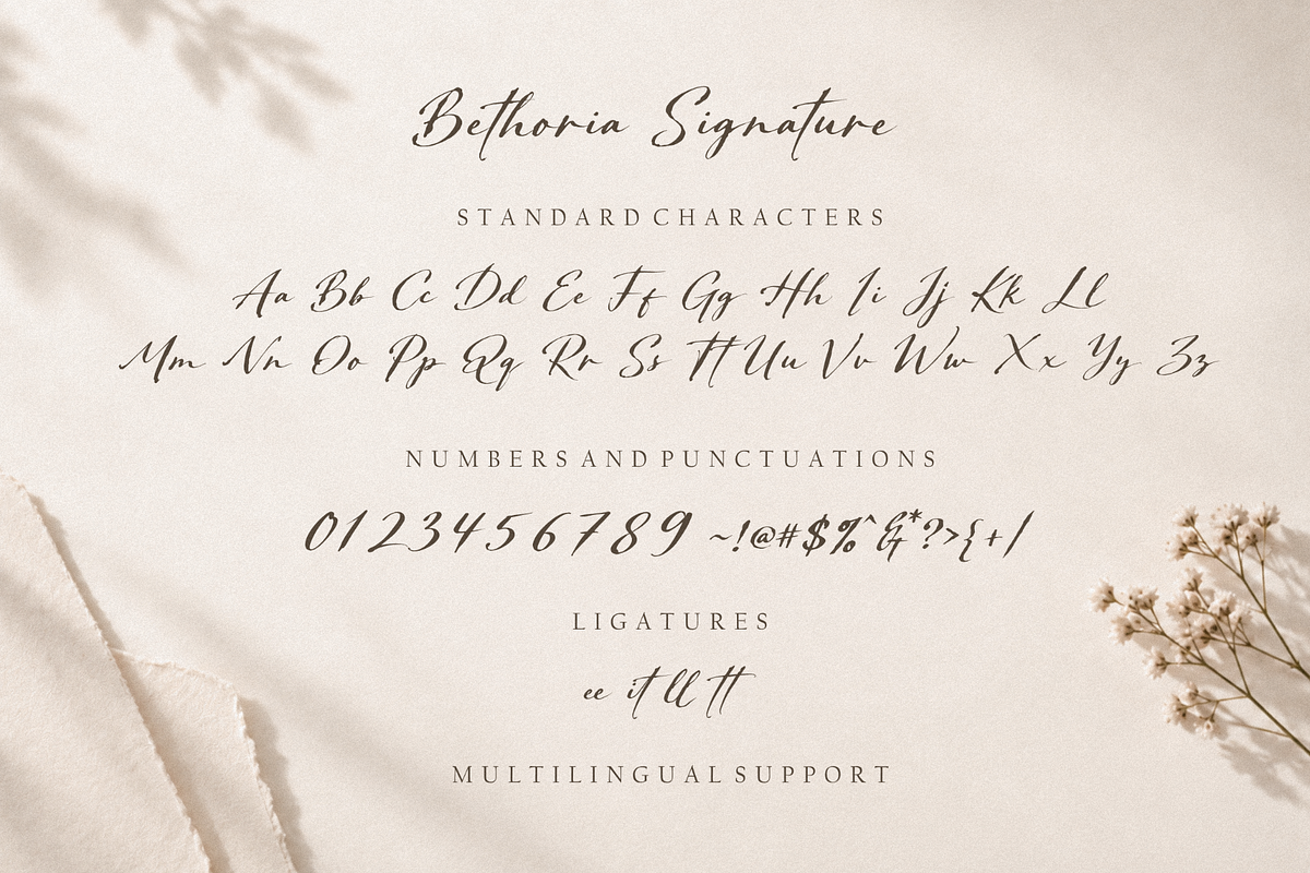 Bethoria - Signature Font, a Handwritten Font by figuree studio (Photo 5 of 10)