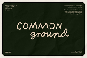 Common Ground Handwriting Font, a Handwritten Font by TYPEHEIST