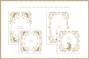 Easter Bunny Eggs Cards 2 Vintage, a Seasonal Illustration by Euonia Meraki (Thumbnail 2 of 12)