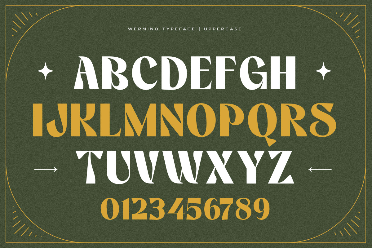 Wermino | Display Typeface, a Serif Font by Pentagonistudio (Photo 8 of 11)