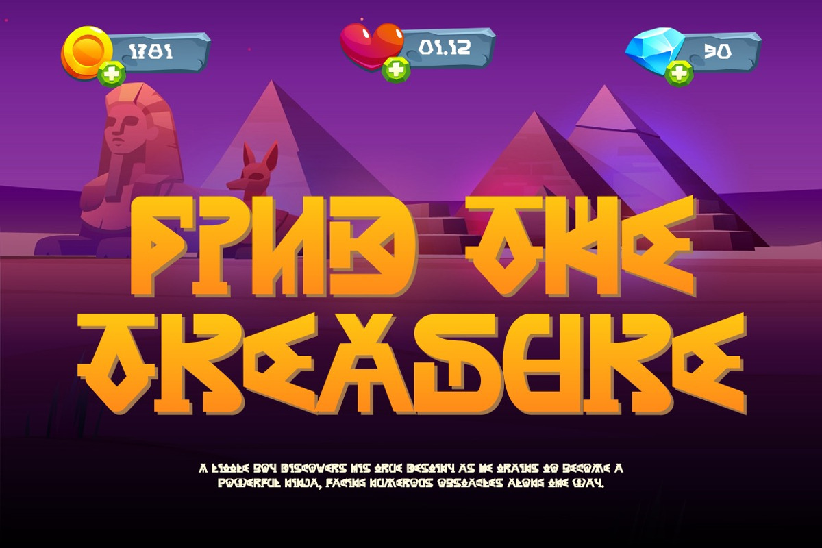 Axubies - Egyptian Gaming Font, a Sans Serif Font by Dhabee (Photo 10 of 15)
