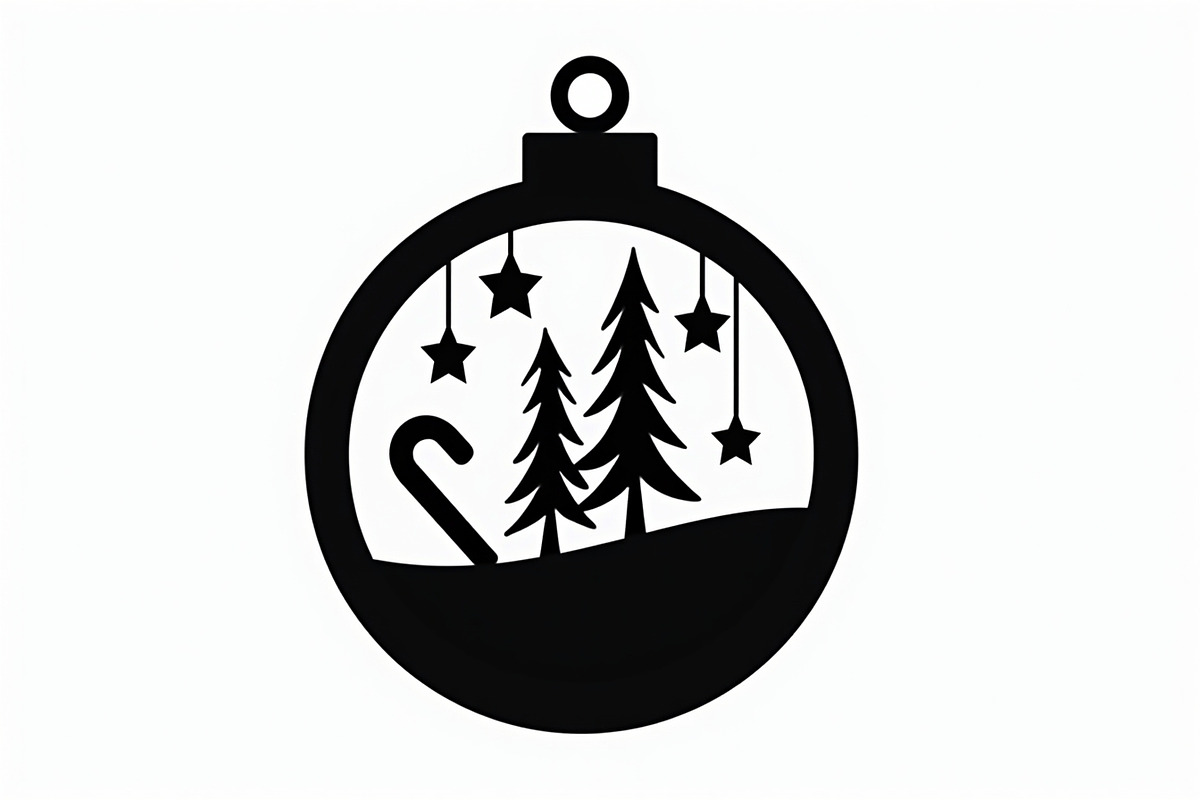 Christmas Laser Cut Ornament Bundle, a Graphic by musafir_fashion (Photo 3 of 16)