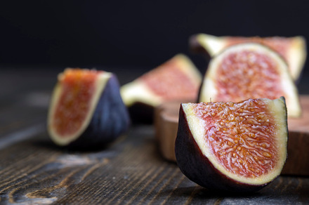 Sliced ripe purple figs, close up, a Food & Drink Photo by MyPhotos