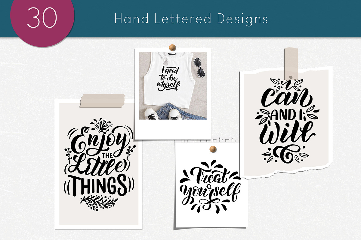 Motivational Lettering Quotes, an Object Graphic by rinaletters (Photo 2 of 5)