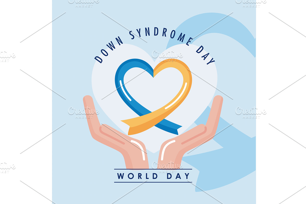down syndrome campaign card, a Healthcare Illustration by studiogstock