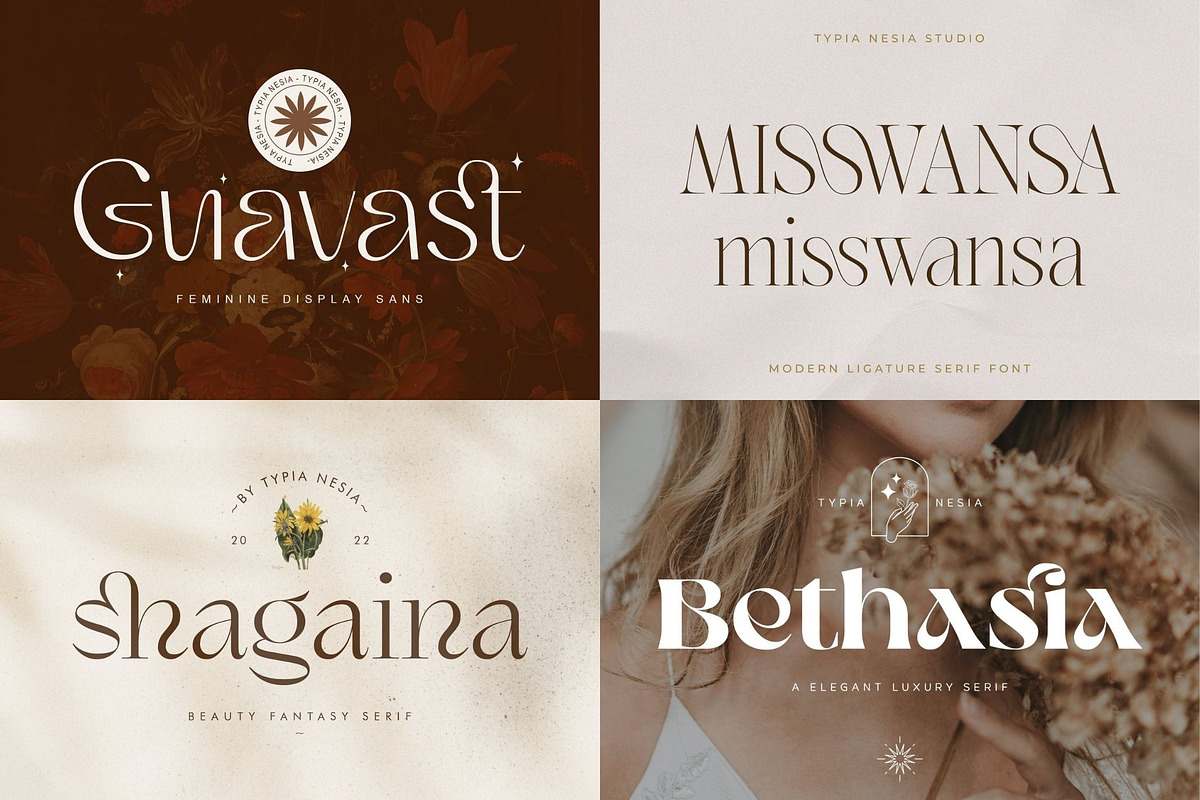 Elegant Ligature Font Bundle