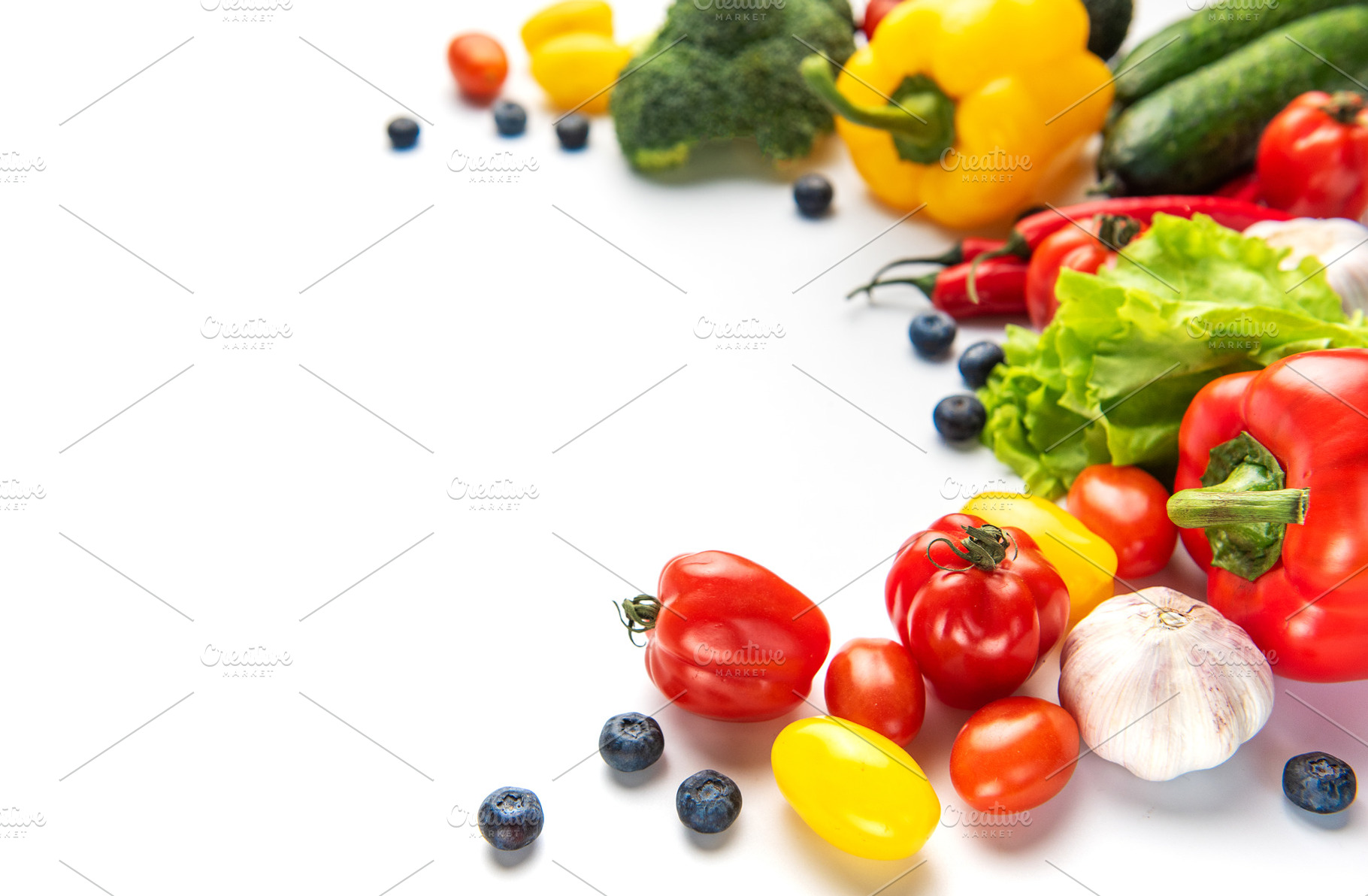 Fresh healthy fruits and vegetables for balanced eating, a Food & Drink Photo by Olena Rudo
